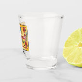 Middeleeuwse Floral, verlicht Letter H Monogram Shot Glas (Rechts)