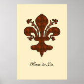 middeleeuwse Florence Style Fleur de Lis Poster (Voorkant)