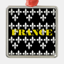 Middeleeuwse Franse Heraldische Monochrome Kunstpr Metalen Ornament