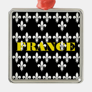 Middeleeuwse Franse Heraldische Monochrome Kunstpr Metalen Ornament