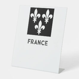 Middeleeuwse Franse Heraldische Monochrome Kunstpr Reclamebord Met Voetstuk
