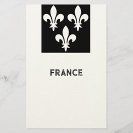 Middeleeuwse Franse Heraldische Prent Monochrome K Briefpapier