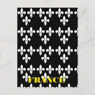 Middeleeuwse Franse Heraldische Print Monochrome K Briefkaart