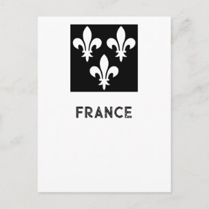 Middeleeuwse Franse Heraldische Print Monochrome K Briefkaart