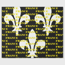 Middeleeuwse Franse Heraldische Print Monochrome K Cadeaupapier