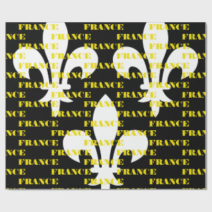 Middeleeuwse Franse Heraldische Print Monochrome K Cadeaupapier