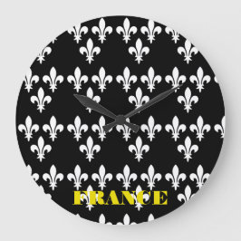 Middeleeuwse Franse Heraldische Print Monochrome K Grote Klok
