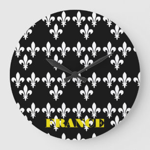 Middeleeuwse Franse Heraldische Print Monochrome K Grote Klok