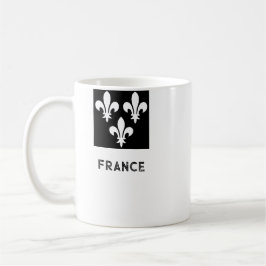 Middeleeuwse Franse Heraldische Print Monochrome K Koffiemok