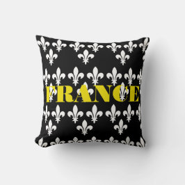 Middeleeuwse Franse Heraldische Print Monochrome K Kussen
