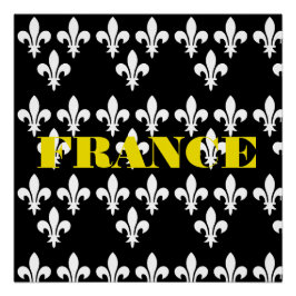 Middeleeuwse Franse Heraldische Print Monochrome K Perfect Poster