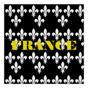 Middeleeuwse Franse Heraldische Print Monochrome K Perfect Poster