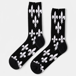 Middeleeuwse Franse Heraldische Print Monochrome K Sokken