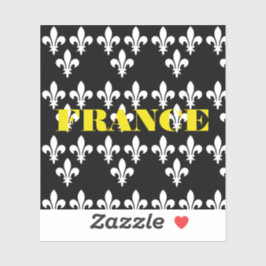 Middeleeuwse Franse Heraldische Print Monochrome K Sticker