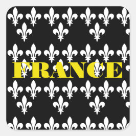 Middeleeuwse Franse Heraldische Print Monochrome K Vierkante Sticker