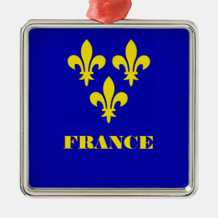 Middeleeuwse Franse Koninklijke Standaard Getrouwh Metalen Ornament