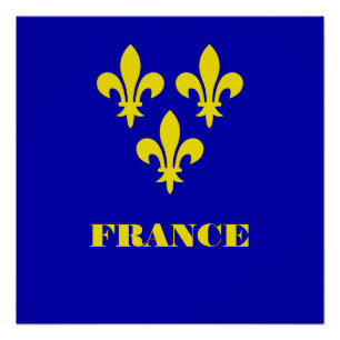 Middeleeuwse Franse Koninklijke Standaard Getrouwh Perfect Poster
