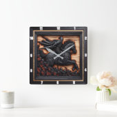 Middeleeuwse Fray: Burn Art Choice Vierkante Klok (Huis)