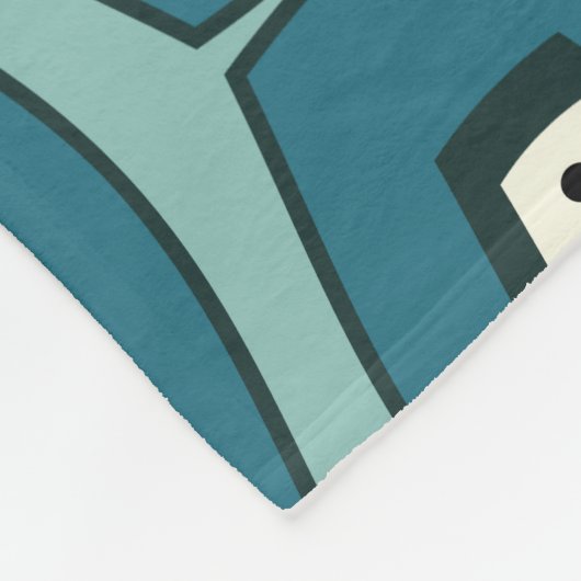 Middeleeuwse Funky Chain Turquoise Fleece Deken (Hoek)