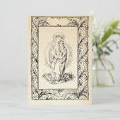 Middeleeuwse geboorte Maria en Jezus Heilige Grens Feestdagenkaart (Staand voorkant)