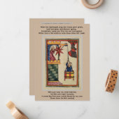 Middeleeuwse geliefden Plat Notitiekaart Notitiekaartje (Voorkant / Achterkant in situ)