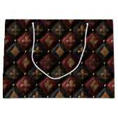 Middeleeuwse Geplooide Fleur-de-Lis Harlekijn Patr Groot Cadeauzakje (Voorkant)