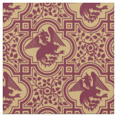 Middeleeuwse Germaanse Griffin Dragon Pattern Stof (Close Up)