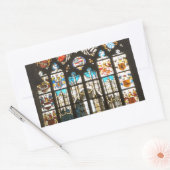 Middeleeuwse glas-in-loodraam, Holland Rechthoekige Sticker (Envelop)