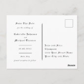 Middeleeuwse gotische ridder bruid bruidegom save briefkaart (Achterkant)