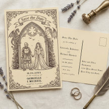 Middeleeuwse Gotische Sepia Oude Papier Save The D