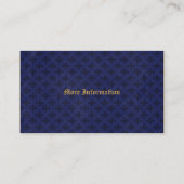 Middeleeuwse Gouden Leeuw Blue Fleur DE Lis Visitekaartje (Achterkant)