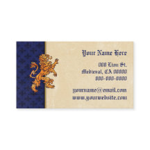 Middeleeuwse Gouden Leeuw Blue Fleur DE Lis