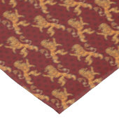 Middeleeuwse Gouden Leeuw Red Fleur DE Lis Tafelkleed (Gekanteld)