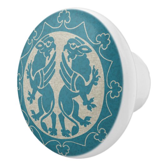 Middeleeuwse Griffins Keramische Knop (Rechts)