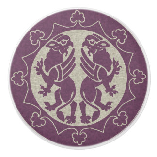 Middeleeuwse Griffins Keramische Knop