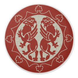 Middeleeuwse Griffins Keramische Knop