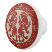 Middeleeuwse Griffins Keramische Knop (Rechts)