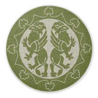 Middeleeuwse Griffins Keramische Knop