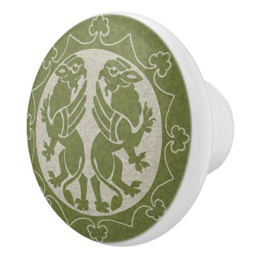 Middeleeuwse Griffins Keramische Knop (Rechts)