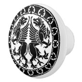 Middeleeuwse Griffins Keramische Knop (Rechts)