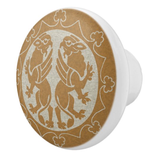 Middeleeuwse Griffins Keramische Knop (Rechts)