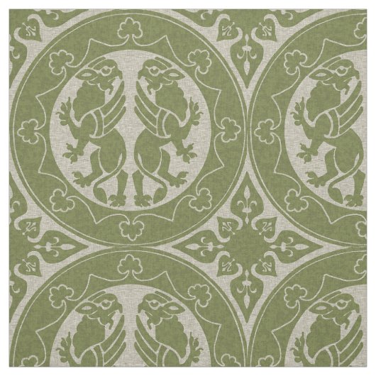 Middeleeuwse Griffins Stof (Swatch)