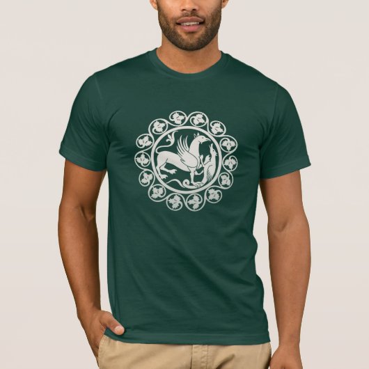 Middeleeuwse Griffioen Gevechtsmedaillon T-shirt (Voorkant)