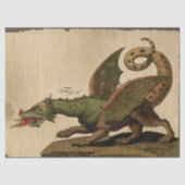  middeleeuwse groene draak-lospagina tissuepapier (Voorkant)