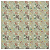 Middeleeuwse groene paddenstoel stof (Swatch)