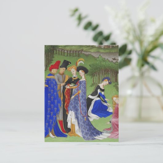 Middeleeuwse groeten briefkaart (Staand voorkant)