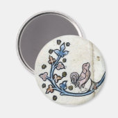 Middeleeuwse haan-hondmagneet magneet (Voorkant / Achterkant)