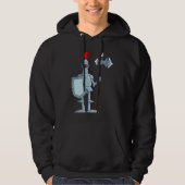 Middeleeuwse harnas ridder karakter hoodie (Voorkant)