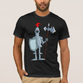 Middeleeuwse harnas ridder karakter t-shirt (Voorkant)