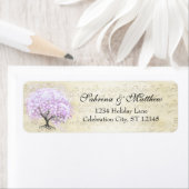 middeleeuwse hart blad lavendel boom liefde vogel  etiket (Insitu)